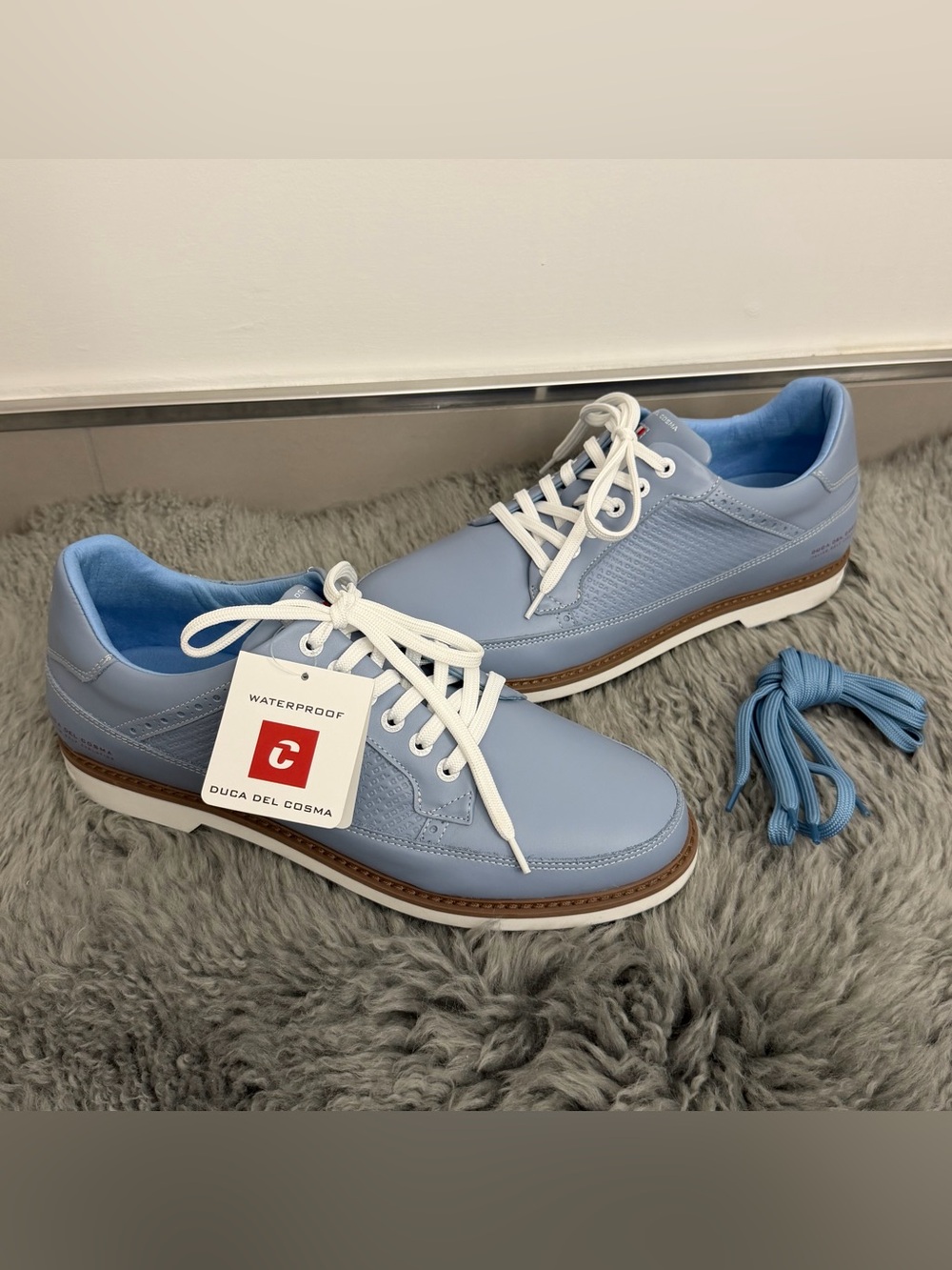 Duca del Cosma Davanti Waterproof Golf Shoes Blue – Men’s US 9.5 / EU 43